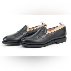 Meermin Mallorca Goodyear Welted Classic Black Leather Loafers | 9